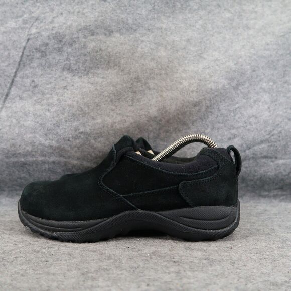 LL Bean Shoes Womens 7 Slip On Moc Insulated Comfort Leather Arctic Grip Black - Picture 3 of 15